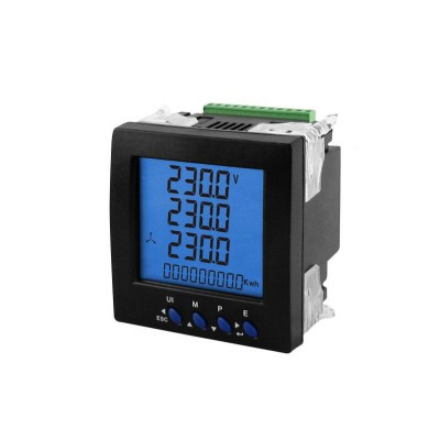 RS PRO 5A Single phase or 3 Phase Electronic Digital panel Power Meter RS485  with Pulse Output