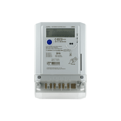 LUNA lsm40-rfid 400VAC 3P4W three phase Active-Reactive Electronic Prepaid Electricity Meter RS485 with RF-ID