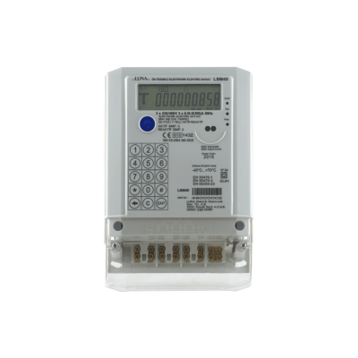 LUNA LSM40 400VAC 3P4W three phase Active-Reactive Electronic Prepaid Electricity Meter RS485 with Keypad