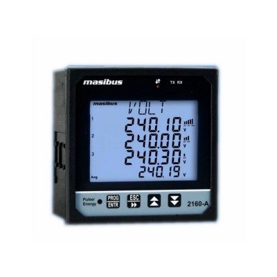 masibus 2160-A 3P4W/ 3P3W  240V Panel mount 3 phase Multifunction Power & Energy Meter RS485